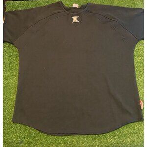 Xavier Musketeers sweatshirt mens 2XL black Y2K baseball majestic sweater 43